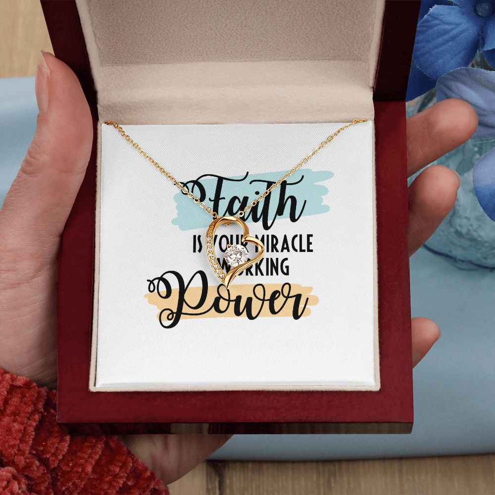 Faith Forever Necklace w Message Card-Express Your Love Gifts