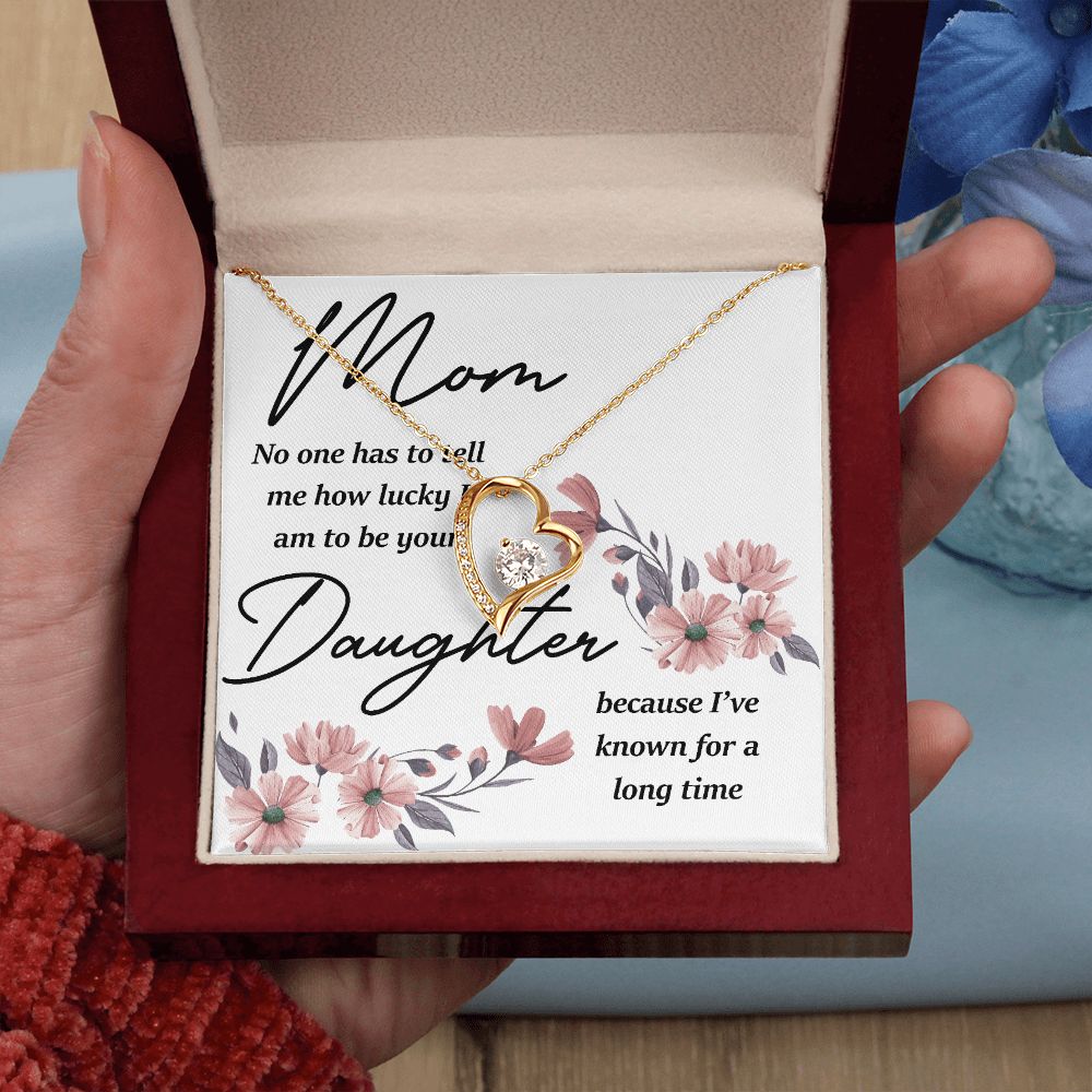 Mom No One Has Tell Me Forever Necklace w Message Card-Express Your Love Gifts