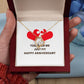 Together We Just Fit Forever Necklace w Message Card-Express Your Love Gifts