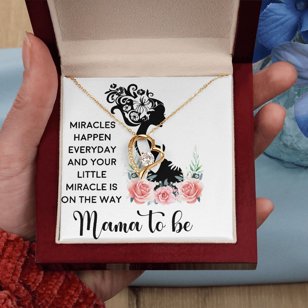 Mama To Be Forever Necklace w Message Card-Express Your Love Gifts