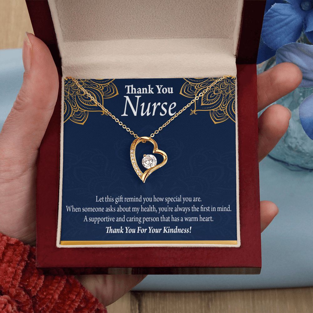 Thank You Nurse Forever Necklace w Message Card-Express Your Love Gifts