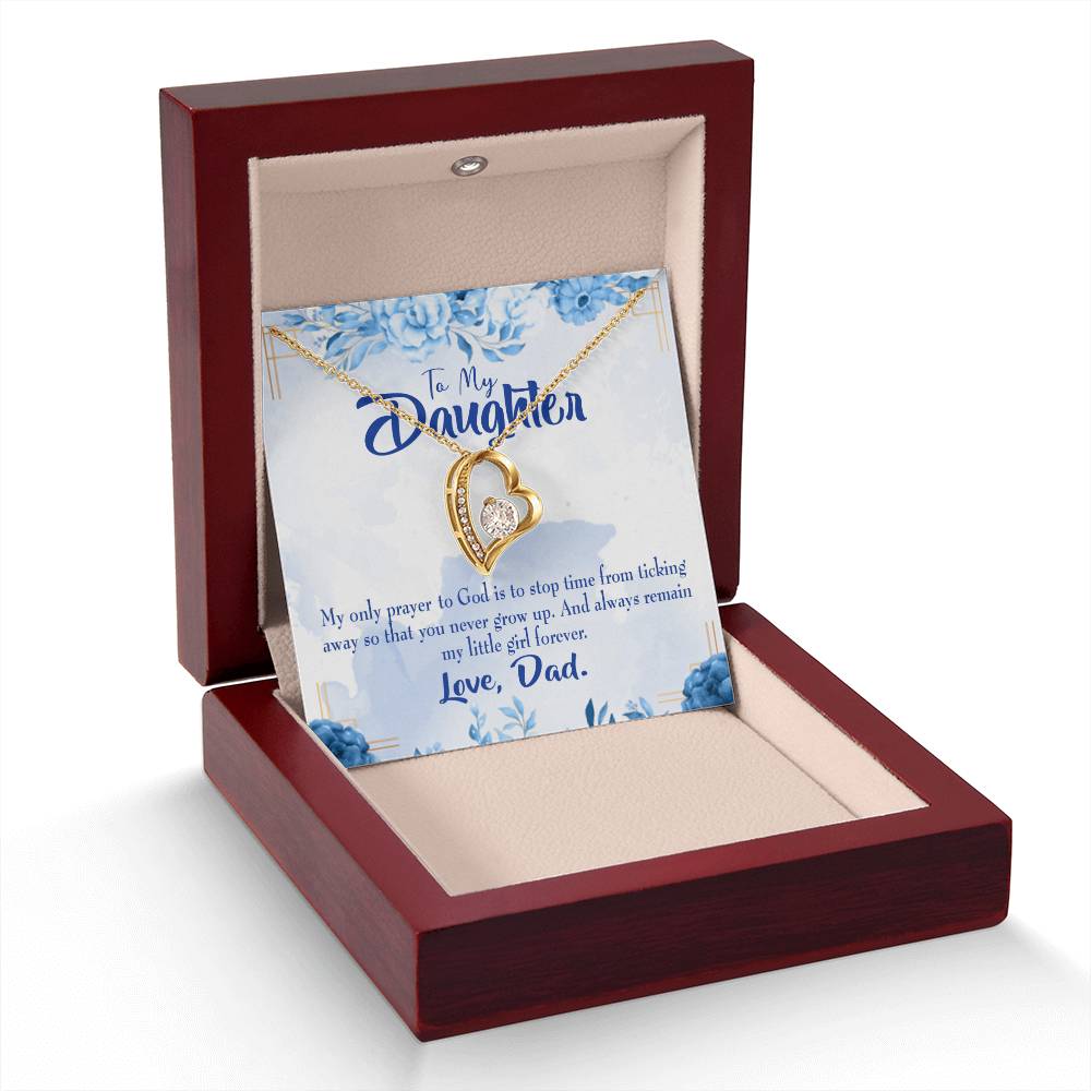 To My Daughter My Only Prayer to God From Dad Forever Necklace w Message Card-Express Your Love Gifts