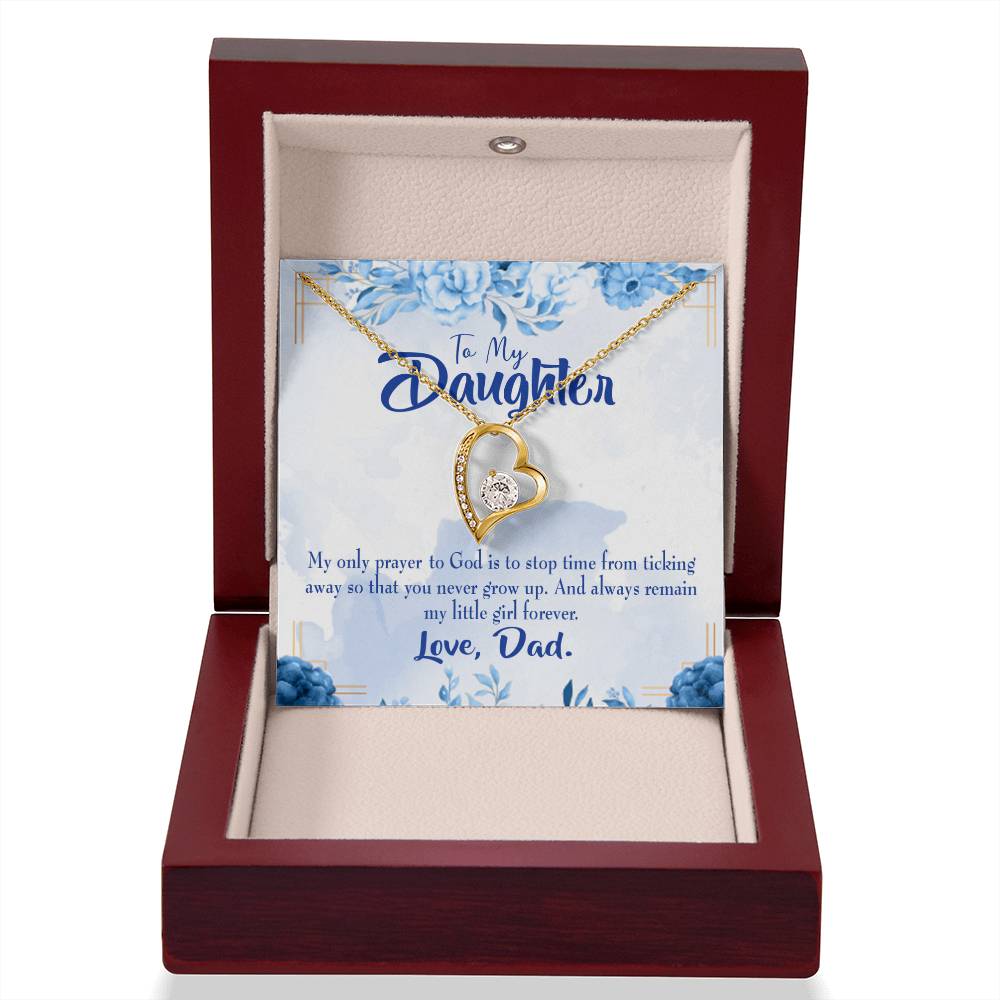 To My Daughter My Only Prayer to God From Dad Forever Necklace w Message Card-Express Your Love Gifts