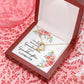 The Love Between a Grandmother and Granddaughter Forever Necklace w Message Card-Express Your Love Gifts