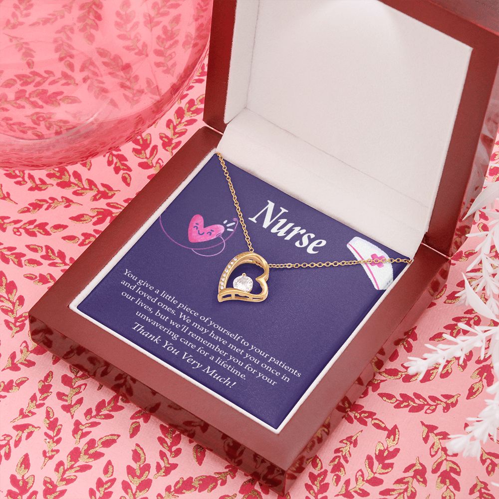 Remarkable Nurse Forever Necklace w Message Card-Express Your Love Gifts