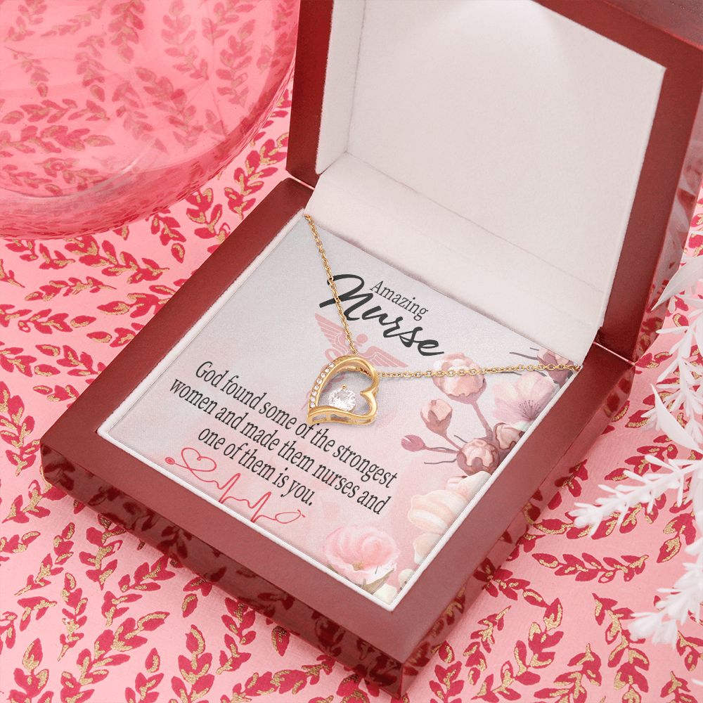 God Made Nurses Forever Necklace w Message Card-Express Your Love Gifts