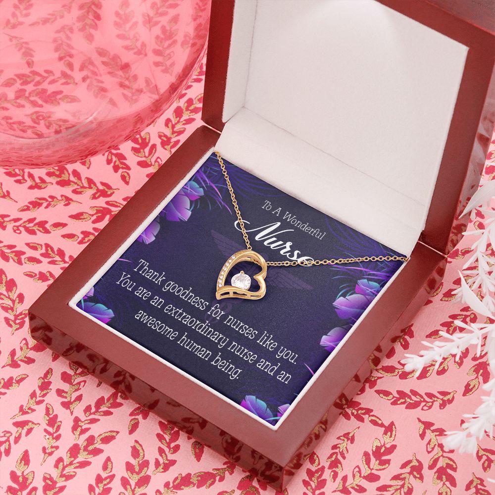 Extraordinary Nurse Forever Necklace w Message Card-Express Your Love Gifts