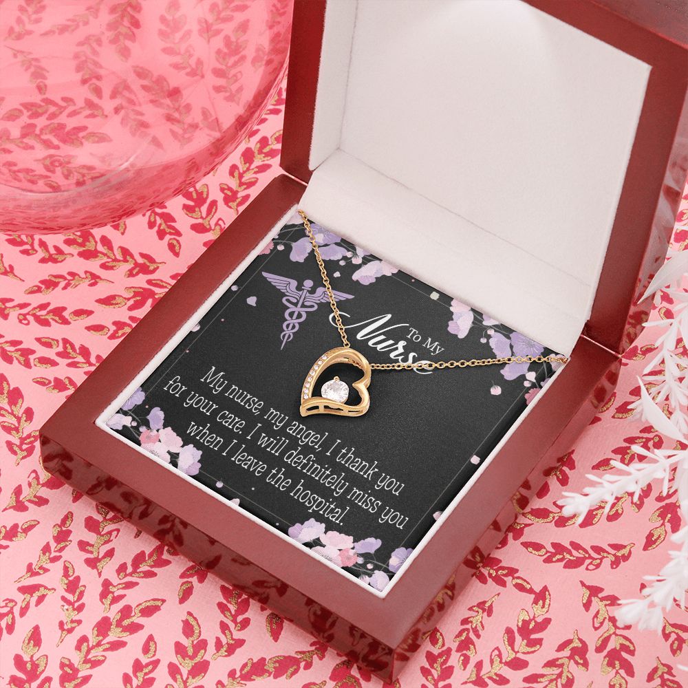 My Nurse, My Angel Forever Necklace w Message Card-Express Your Love Gifts
