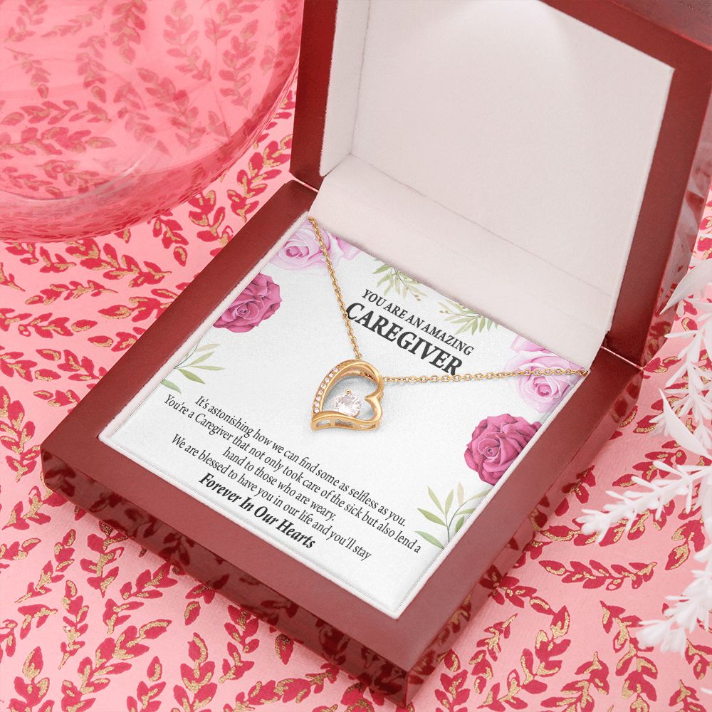 Caregiver Necklace Forever Necklace w Message Card-Express Your Love Gifts