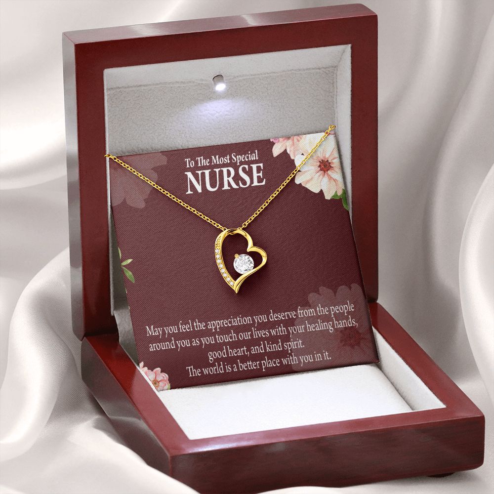 Special Nurse Forever Necklace w Message Card-Express Your Love Gifts