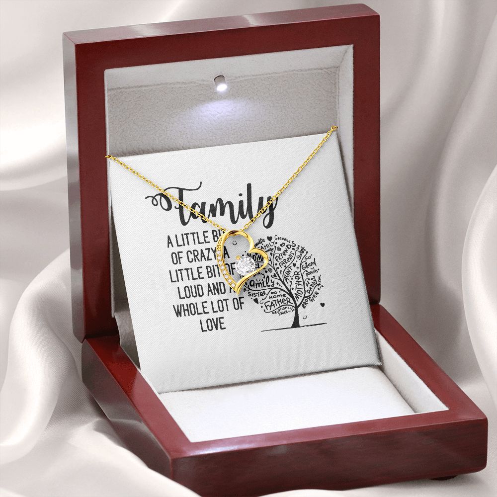 Family Forever Necklace w Message Card-Express Your Love Gifts