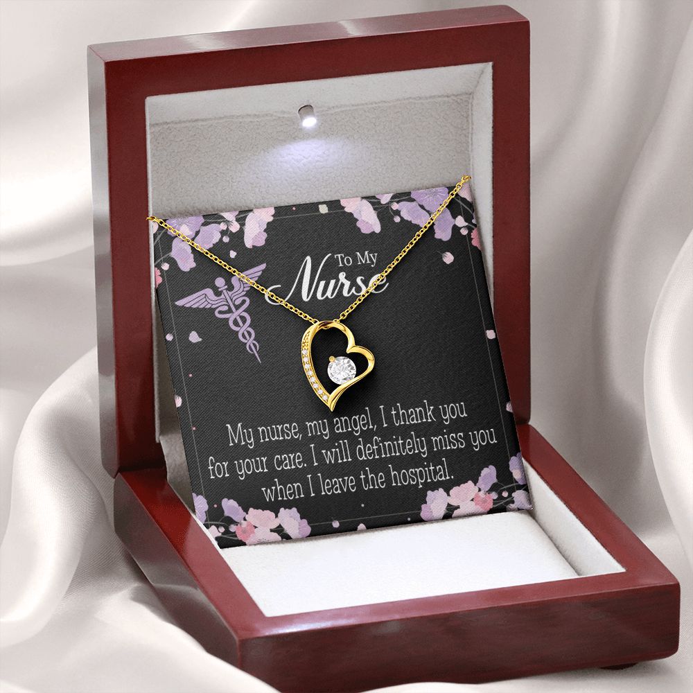 My Nurse, My Angel Forever Necklace w Message Card-Express Your Love Gifts