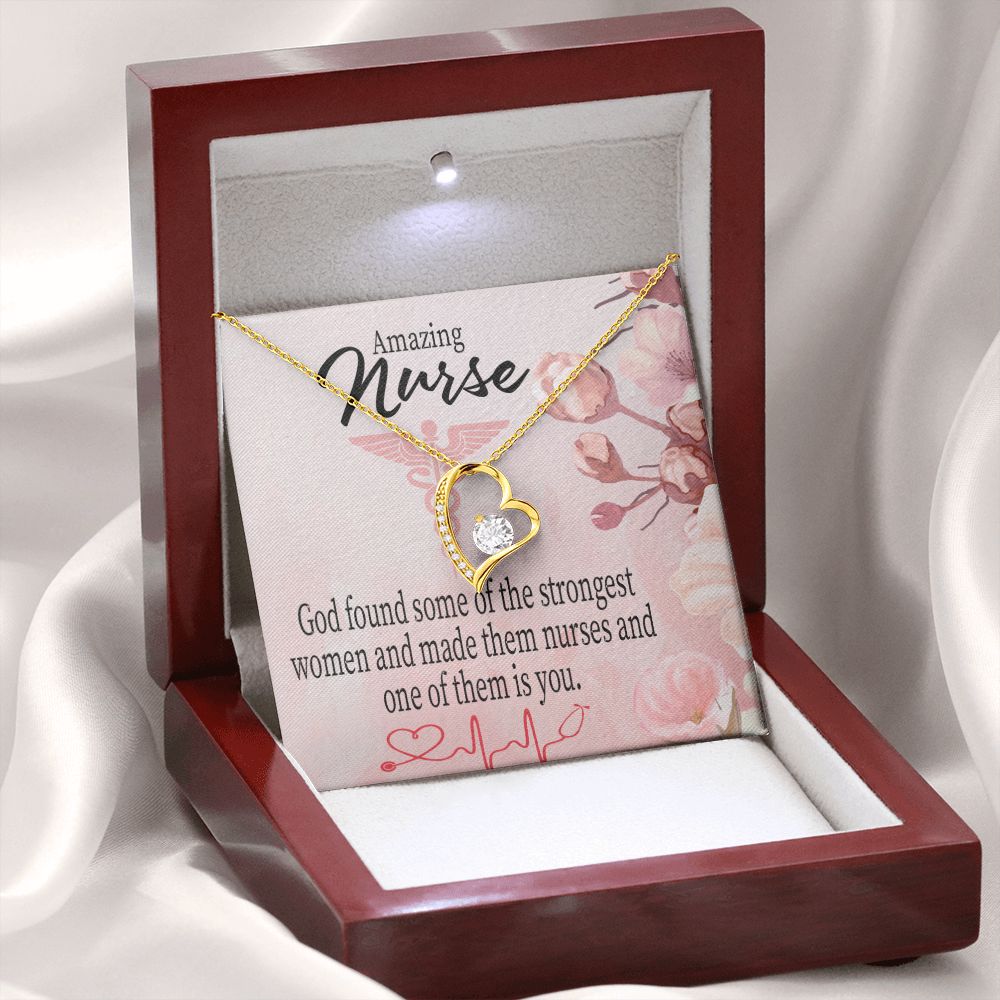 God Made Nurses Forever Necklace w Message Card-Express Your Love Gifts