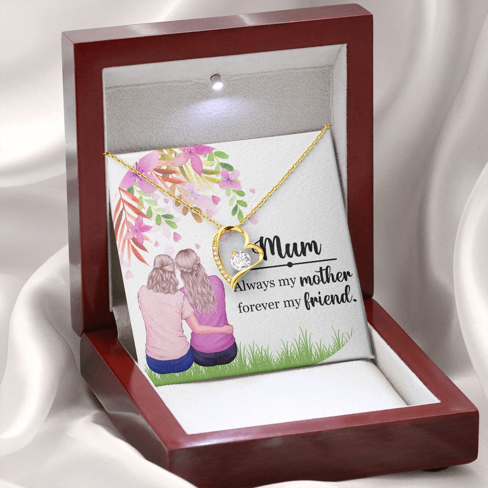 Mum Always my Mother Forever Necklace w Message Card-Express Your Love Gifts