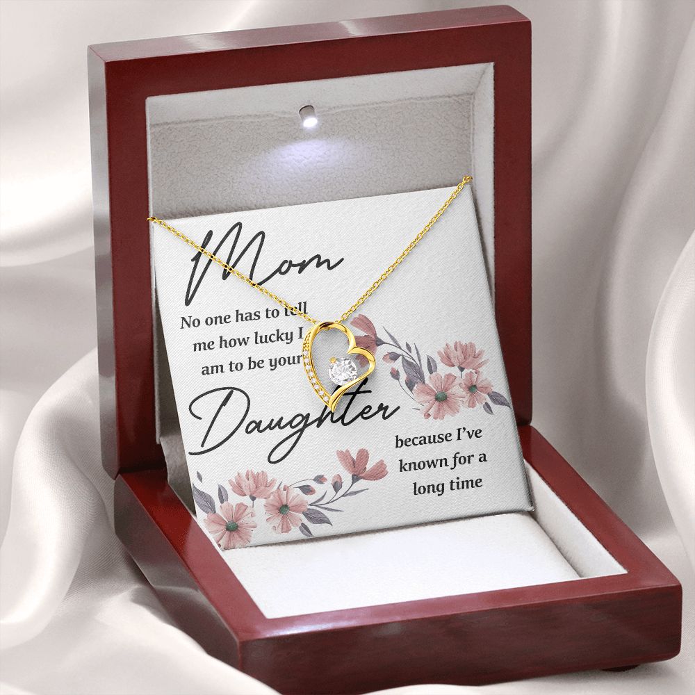 Mom No One Has Tell Me Forever Necklace w Message Card-Express Your Love Gifts