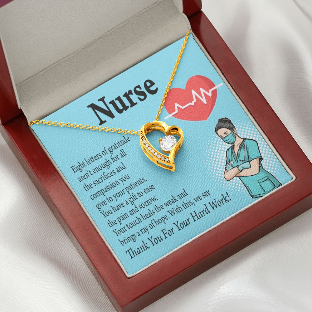 RN Nurse Gift Forever Necklace w Message Card-Express Your Love Gifts