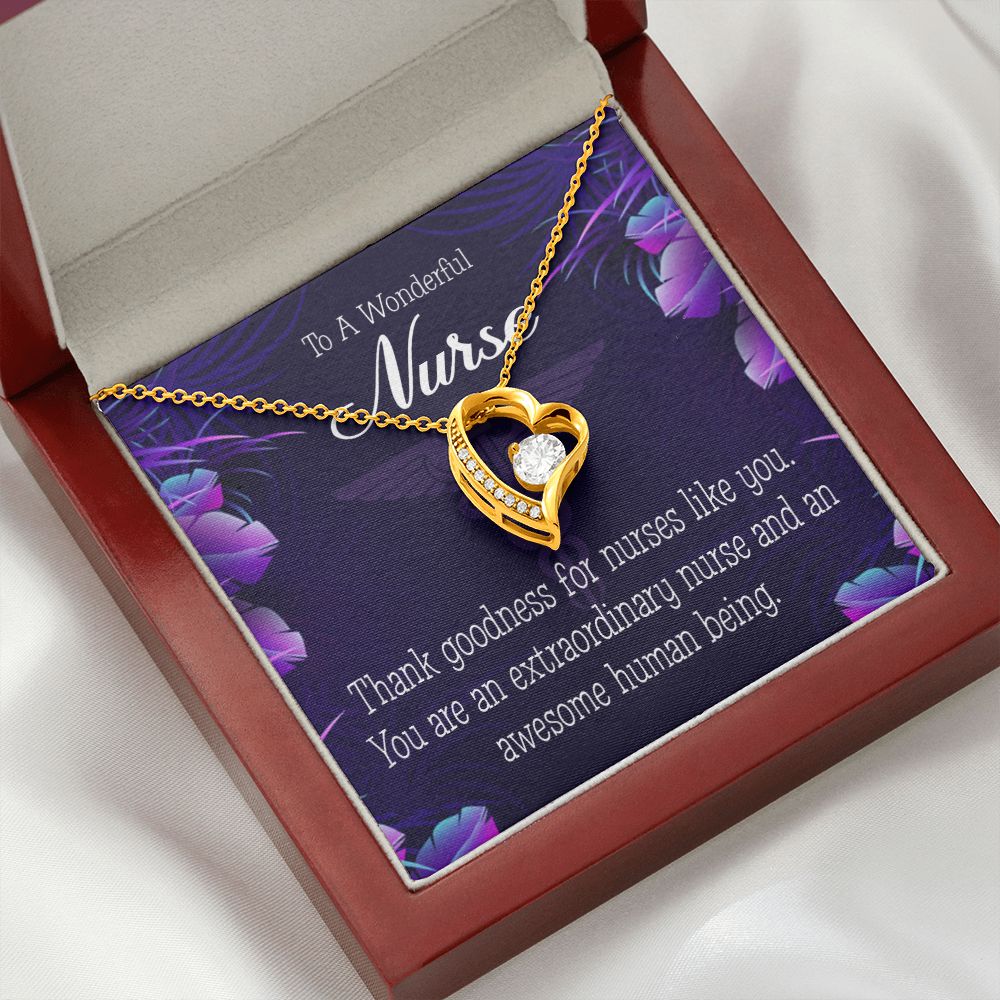 Extraordinary Nurse Forever Necklace w Message Card-Express Your Love Gifts
