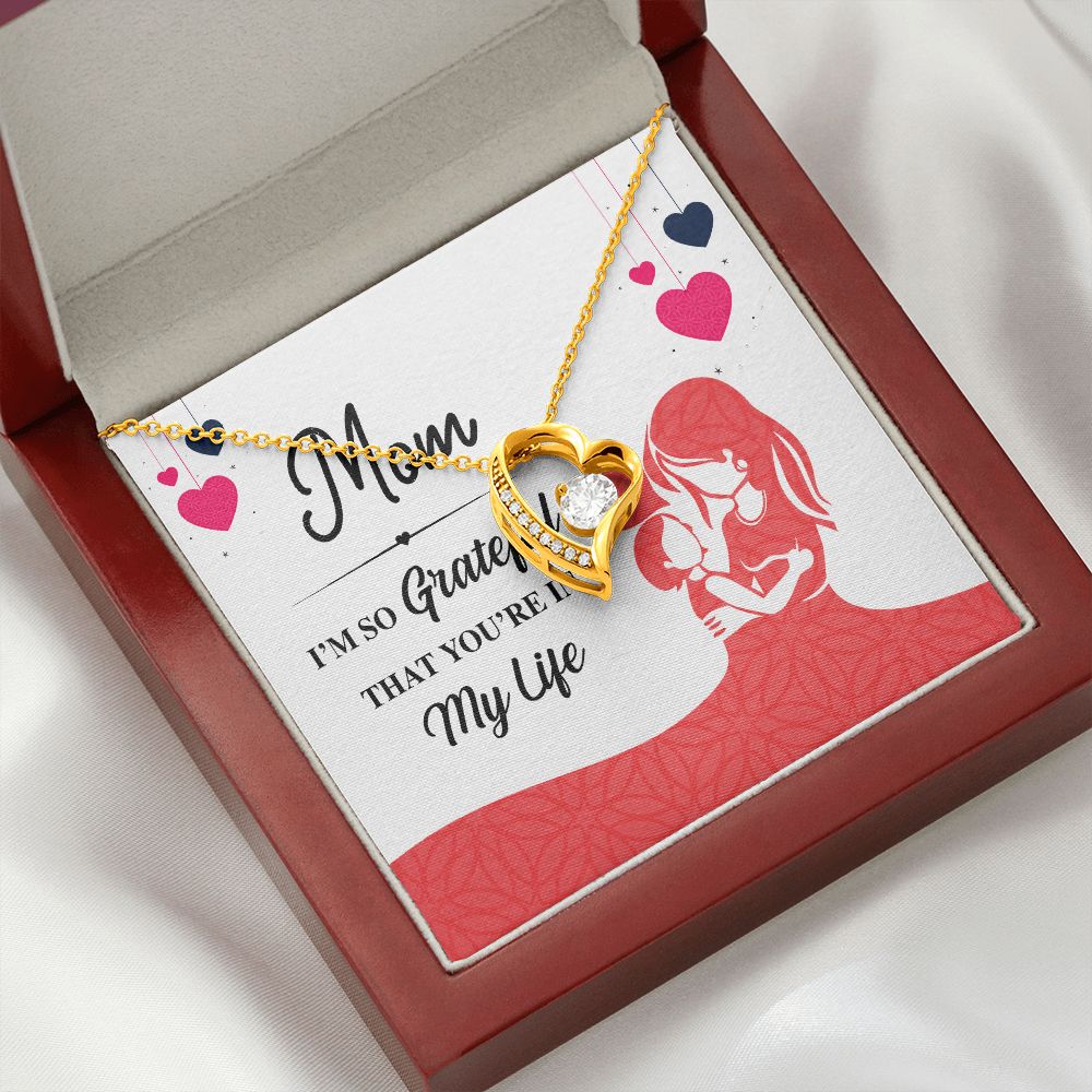 Mom I'm So Grateful Forever Necklace w Message Card-Express Your Love Gifts