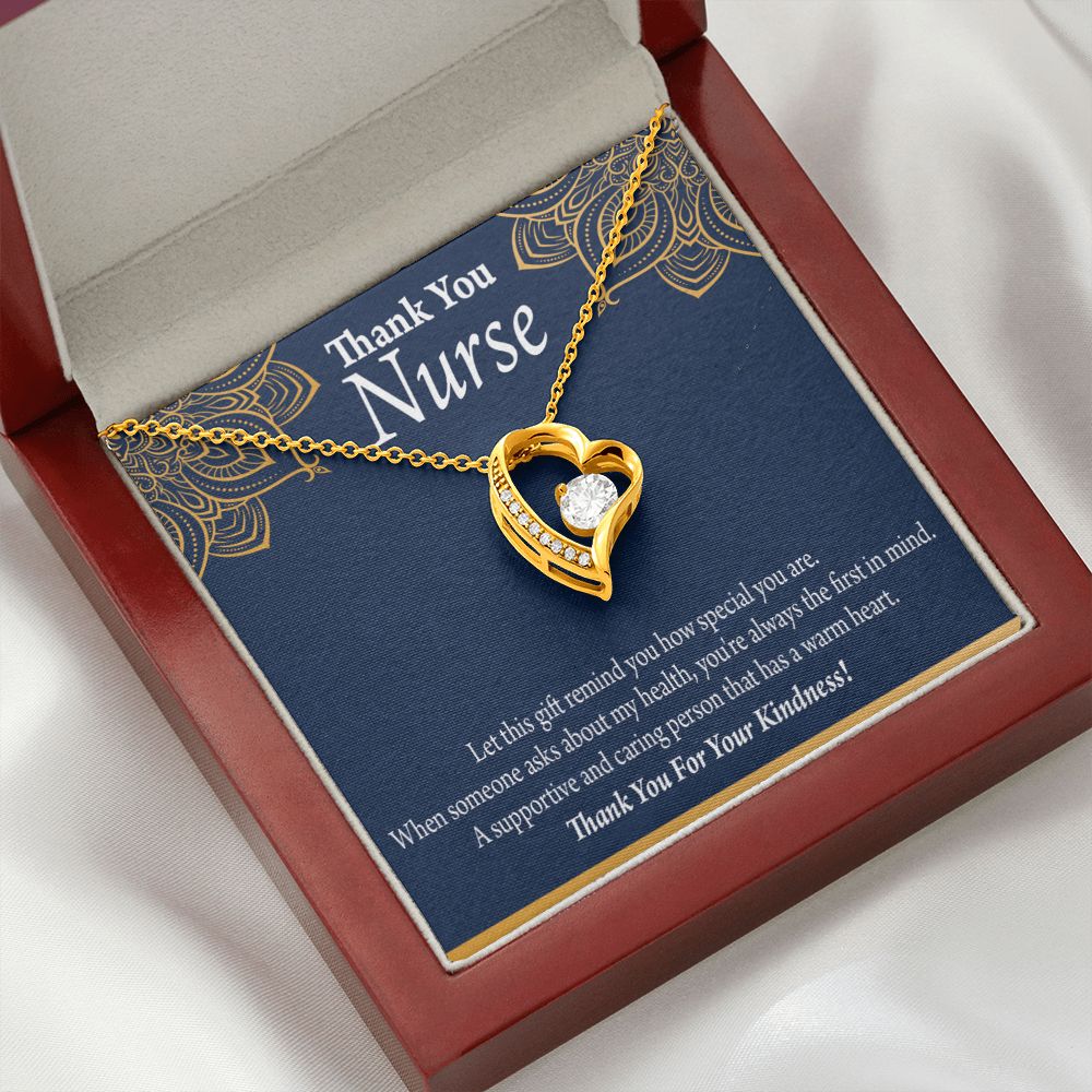 Thank You Nurse Forever Necklace w Message Card-Express Your Love Gifts