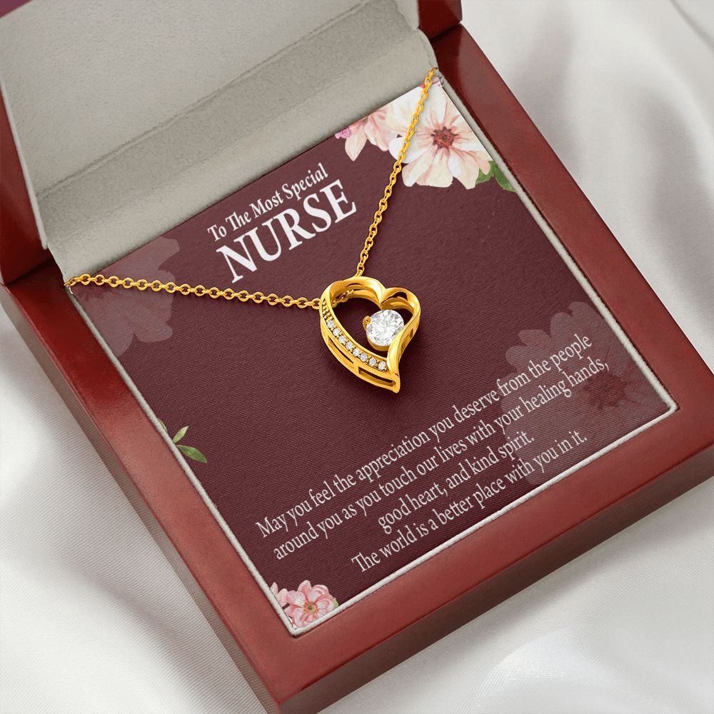 Special Nurse Forever Necklace w Message Card-Express Your Love Gifts