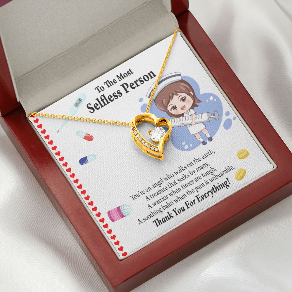 Thanks to Nurse Caregivers Forever Necklace w Message Card-Express Your Love Gifts