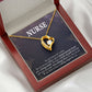 Caring Angel Nurse Forever Necklace w Message Card-Express Your Love Gifts