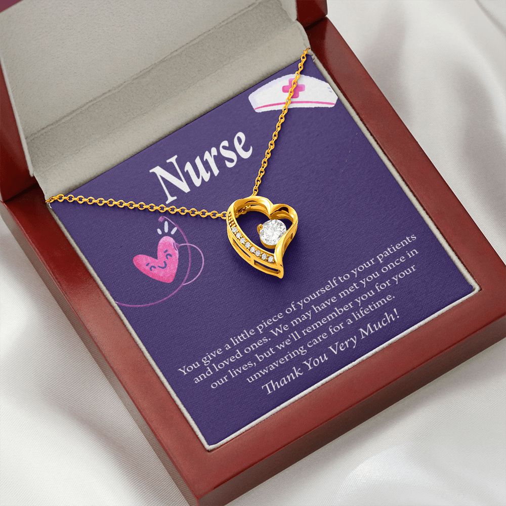 Remarkable Nurse Forever Necklace w Message Card-Express Your Love Gifts