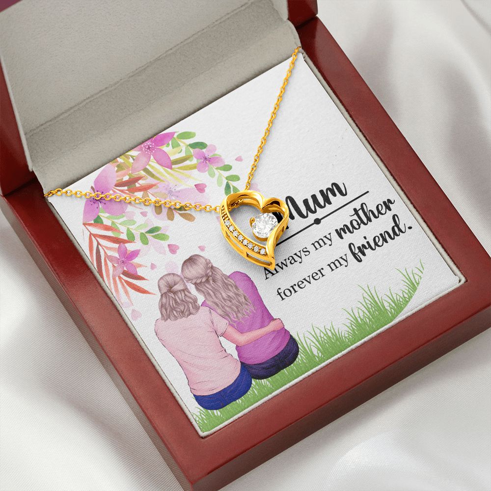 Mum Always my Mother Forever Necklace w Message Card-Express Your Love Gifts
