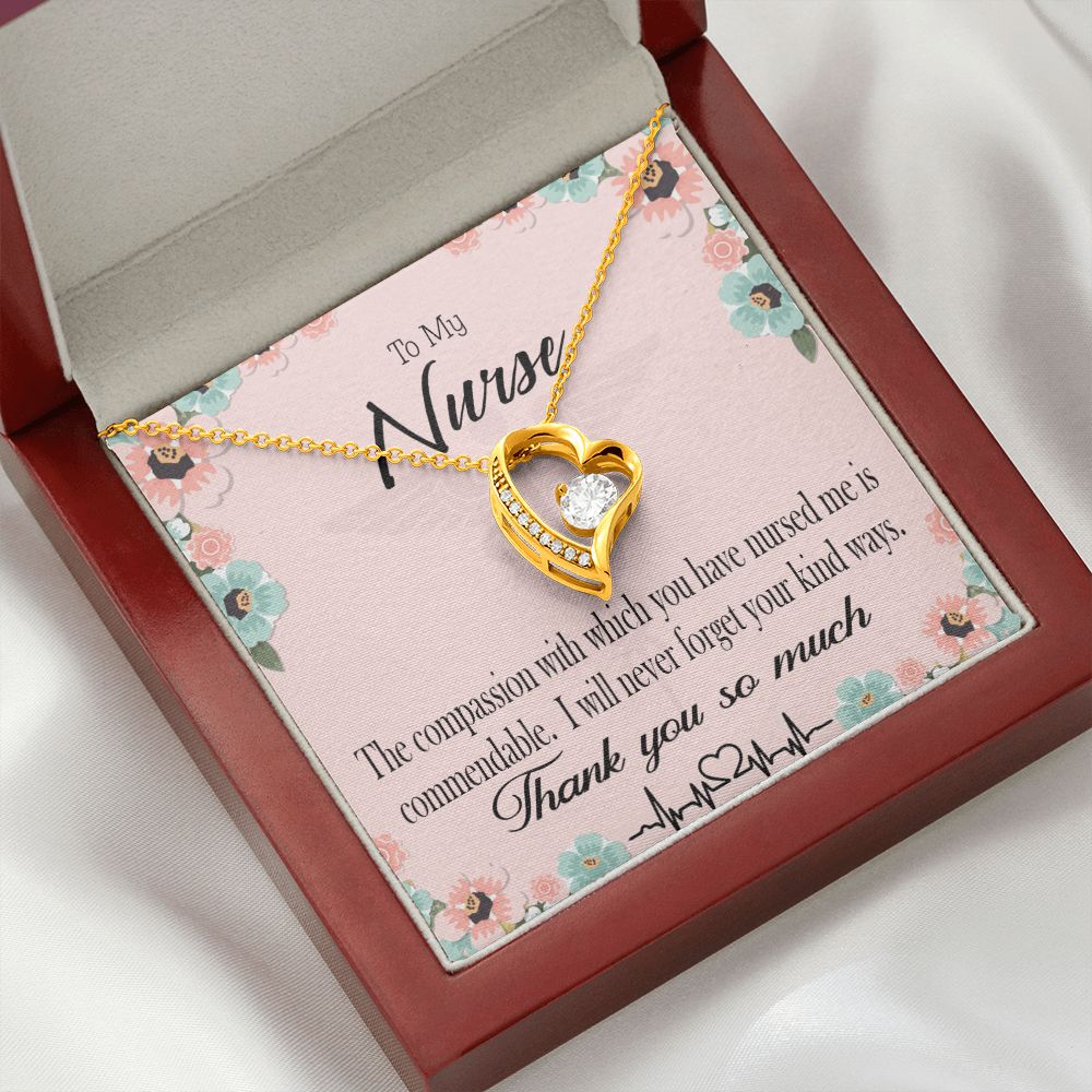 Commendable Nurse Forever Necklace w Message Card-Express Your Love Gifts