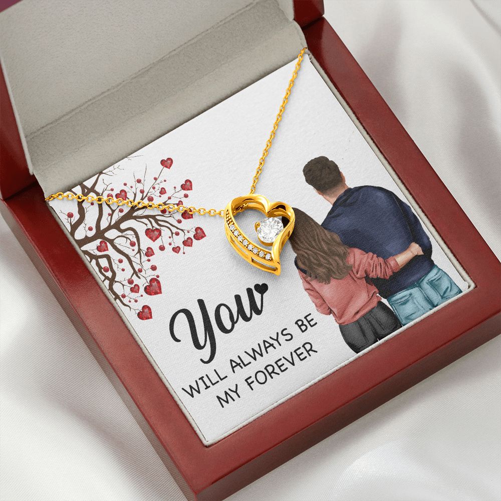 You WIll Always Be My Forever Forever Necklace w Message Card-Express Your Love Gifts