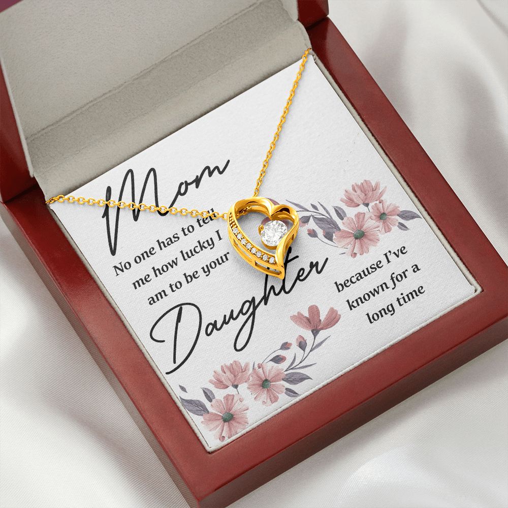 Mom No One Has Tell Me Forever Necklace w Message Card-Express Your Love Gifts