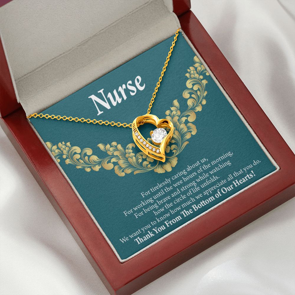 Thank You Medical Hero Forever Necklace w Message Card-Express Your Love Gifts
