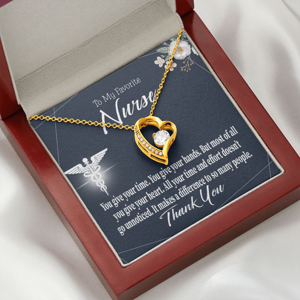 You Don't Go Unnoticed Forever Necklace w Message Card-Express Your Love Gifts