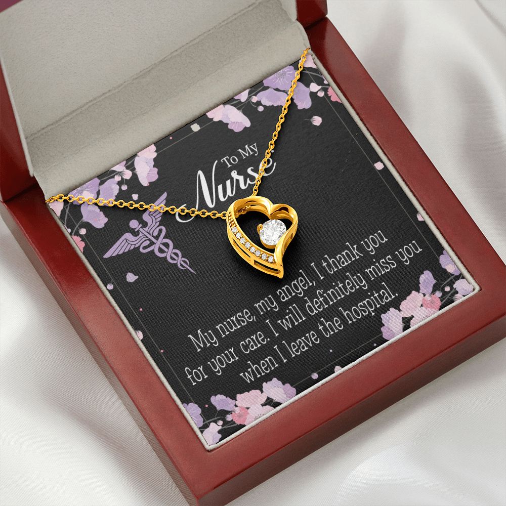 My Nurse, My Angel Forever Necklace w Message Card-Express Your Love Gifts