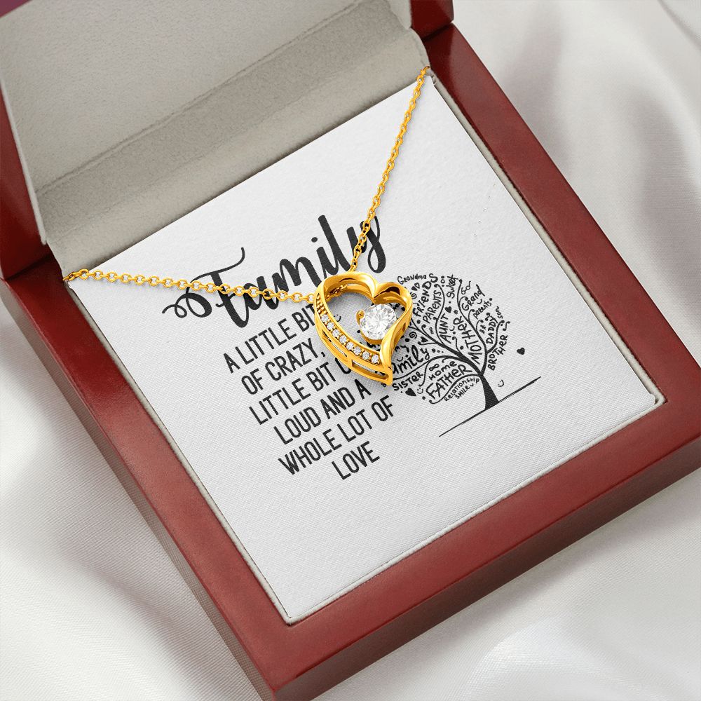 Family Forever Necklace w Message Card-Express Your Love Gifts