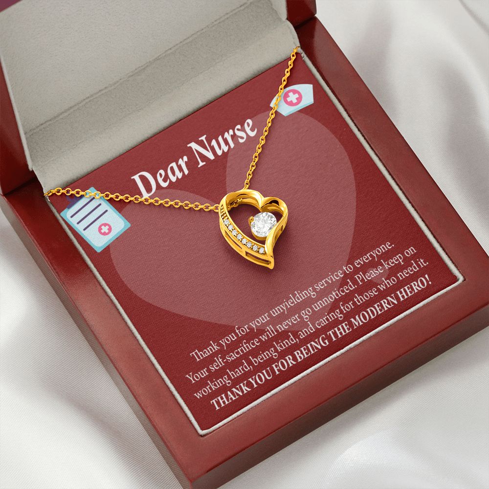 Thank You Ideas Nurses and Caregivers Forever Necklace w Message Card-Express Your Love Gifts
