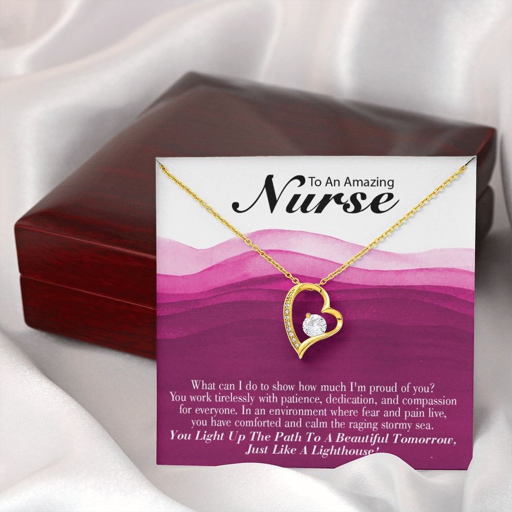 Inspirational Message for Nurse Forever Necklace w Message Card-Express Your Love Gifts