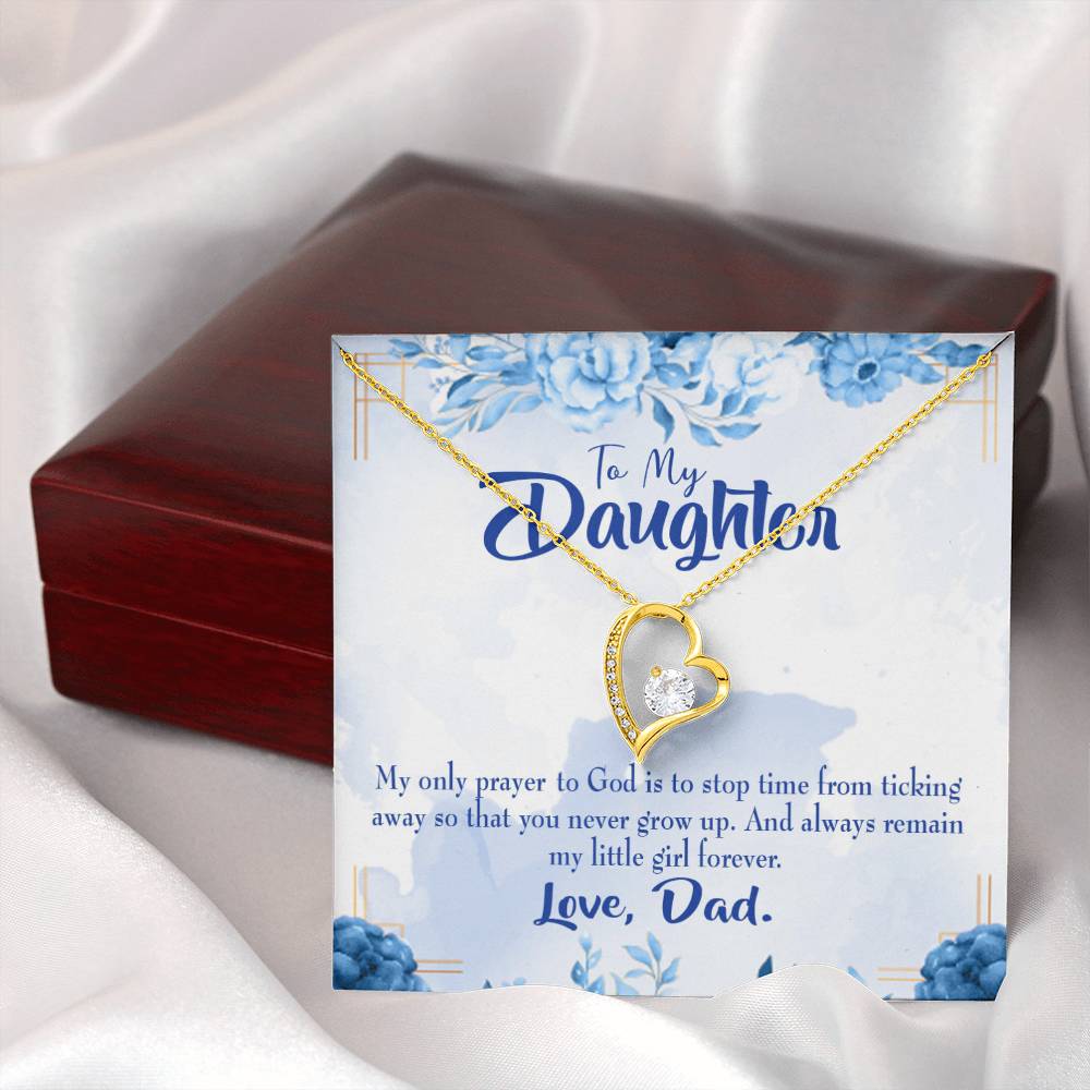 To My Daughter My Only Prayer to God From Dad Forever Necklace w Message Card-Express Your Love Gifts