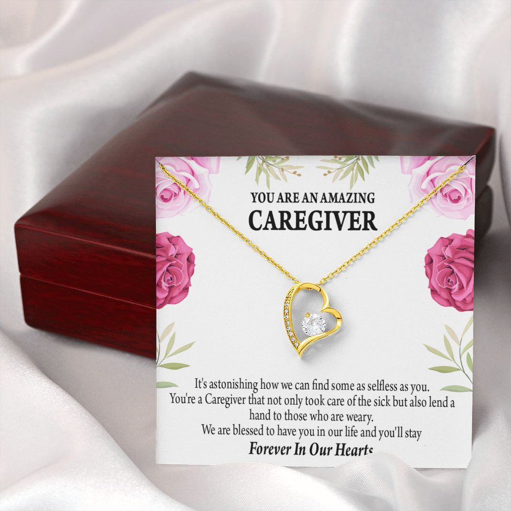 Caregiver Necklace Forever Necklace w Message Card-Express Your Love Gifts