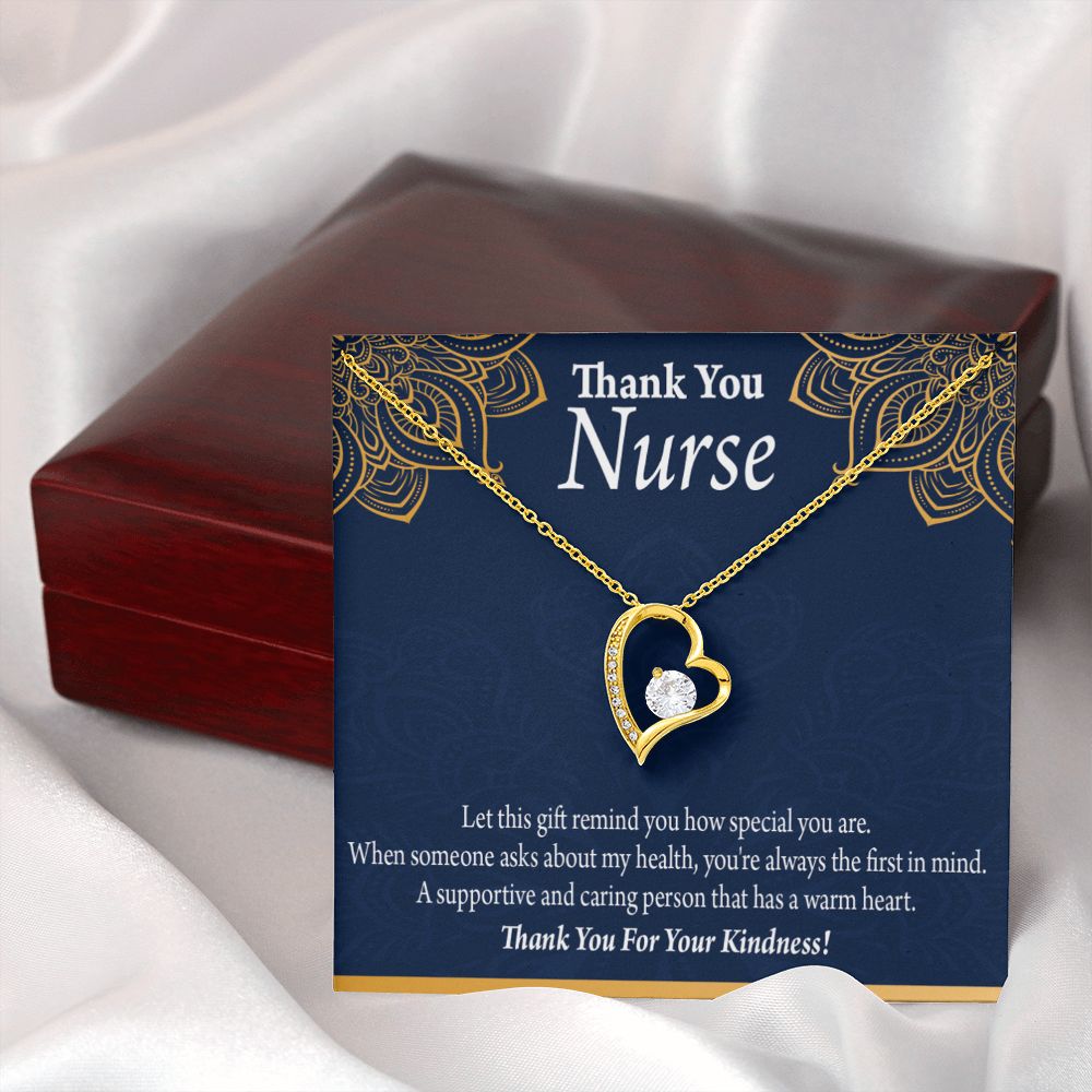 Thank You Nurse Forever Necklace w Message Card-Express Your Love Gifts