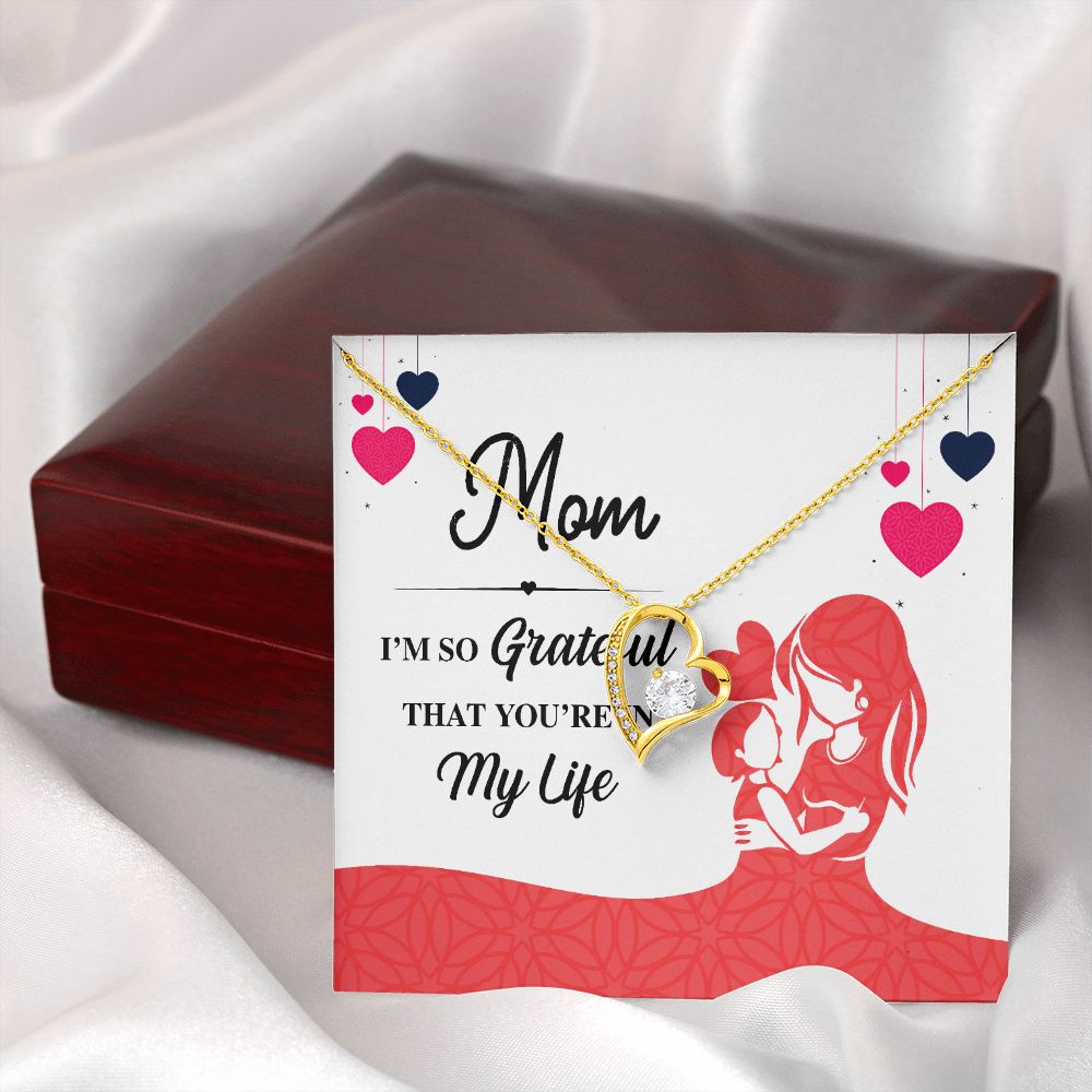 Mom I'm So Grateful Forever Necklace w Message Card-Express Your Love Gifts