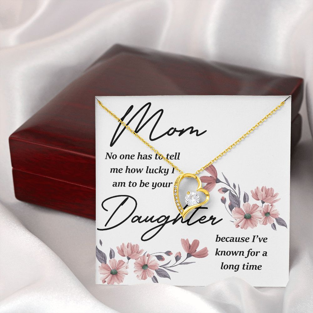 Mom No One Has Tell Me Forever Necklace w Message Card-Express Your Love Gifts