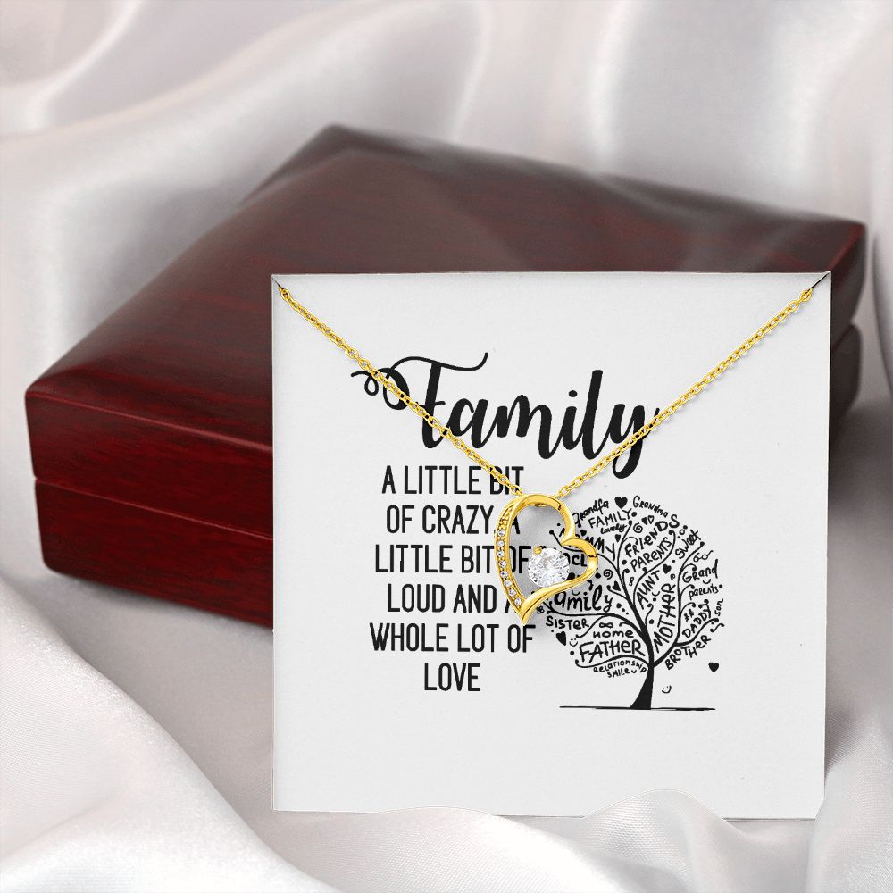 Family Forever Necklace w Message Card-Express Your Love Gifts