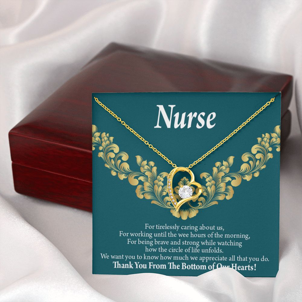 Thank You Medical Hero Forever Necklace w Message Card-Express Your Love Gifts