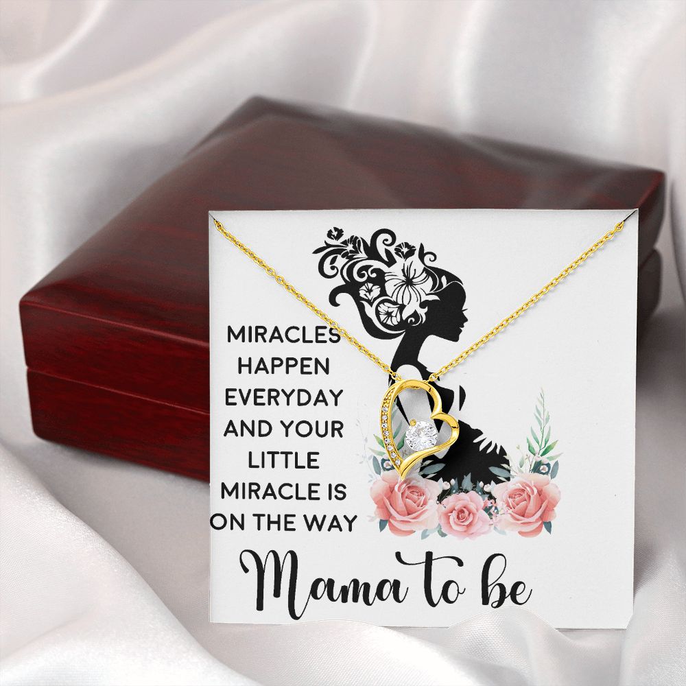 Mama To Be Forever Necklace w Message Card-Express Your Love Gifts