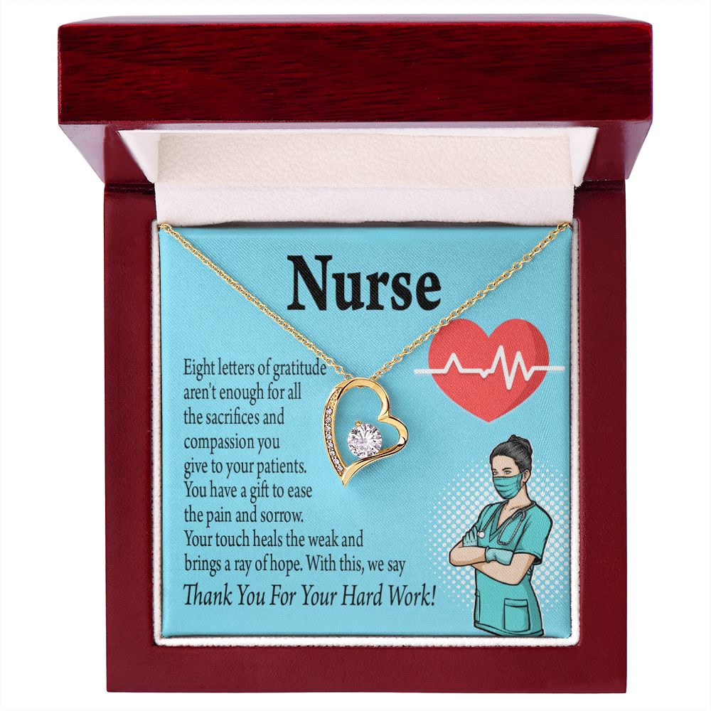 RN Nurse Gift Forever Necklace w Message Card-Express Your Love Gifts