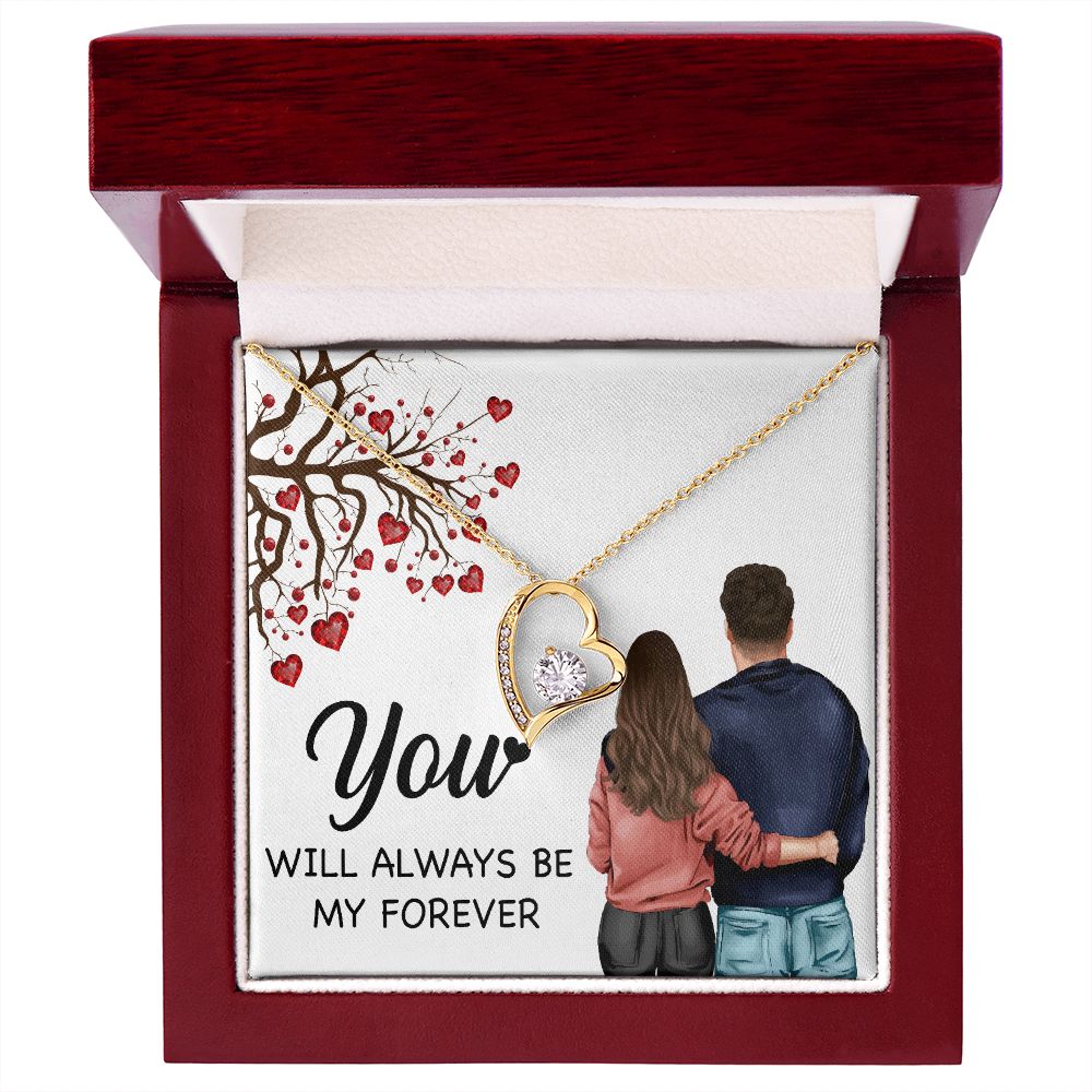 You WIll Always Be My Forever Forever Necklace w Message Card-Express Your Love Gifts