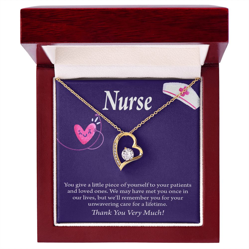 Remarkable Nurse Forever Necklace w Message Card-Express Your Love Gifts