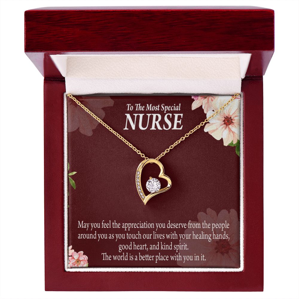 Special Nurse Forever Necklace w Message Card-Express Your Love Gifts