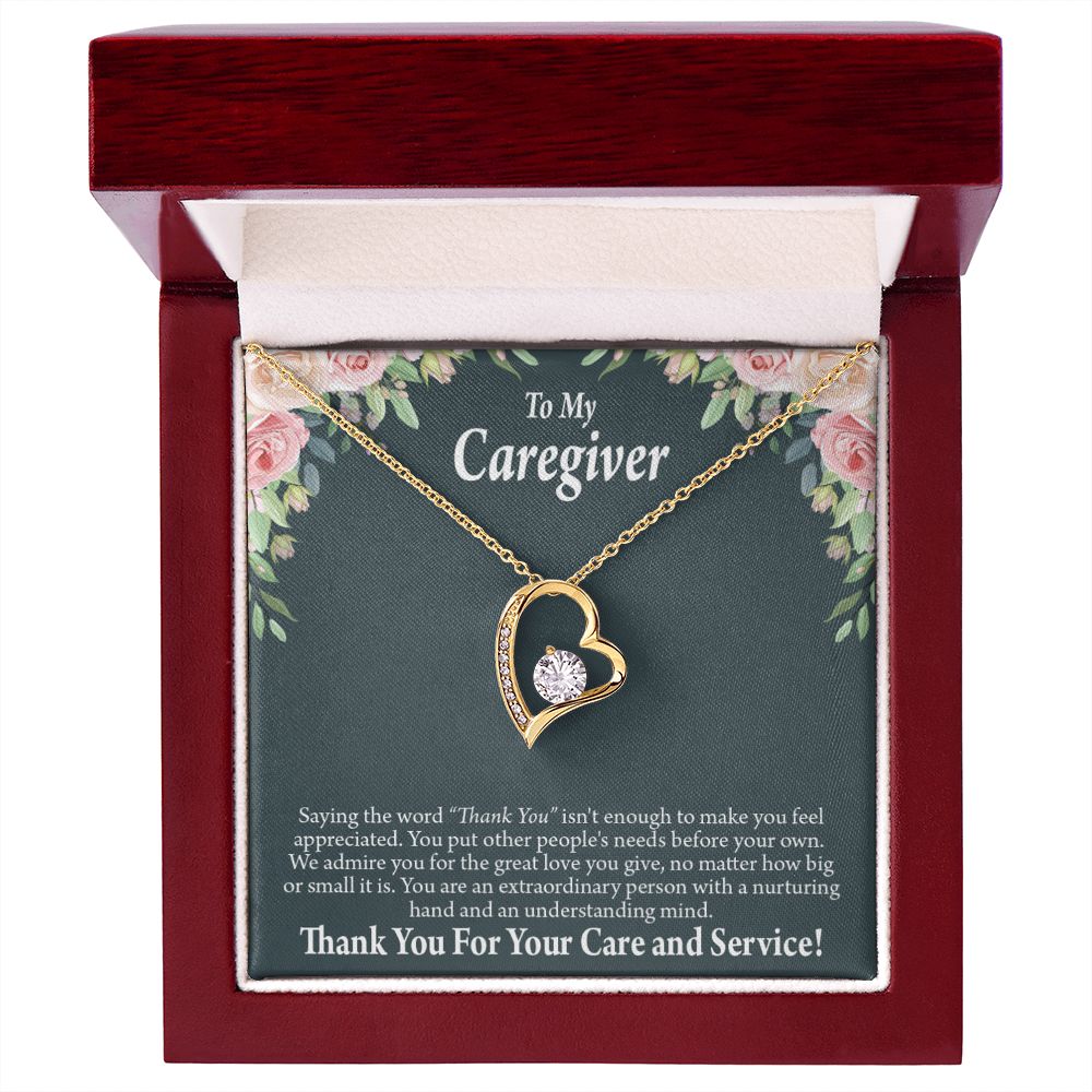 Gift Ideas For Caregivers Forever Necklace w Message Card-Express Your Love Gifts